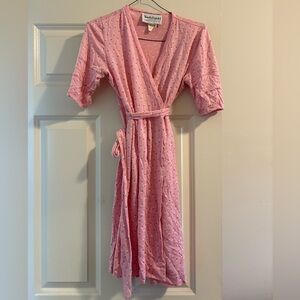 Vintage Diane Von Furstenberg Pink floral wrap dress